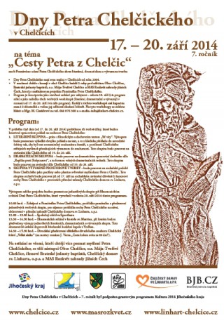 Dny Petra Chelčického 2014 program 